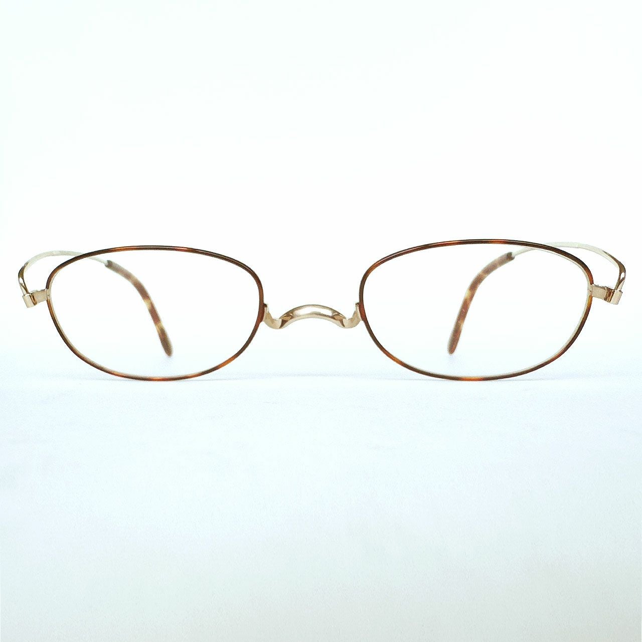 老眼鏡・チタン製］ペーパーグラスT 七宝 PM006オーバル（ゴールド