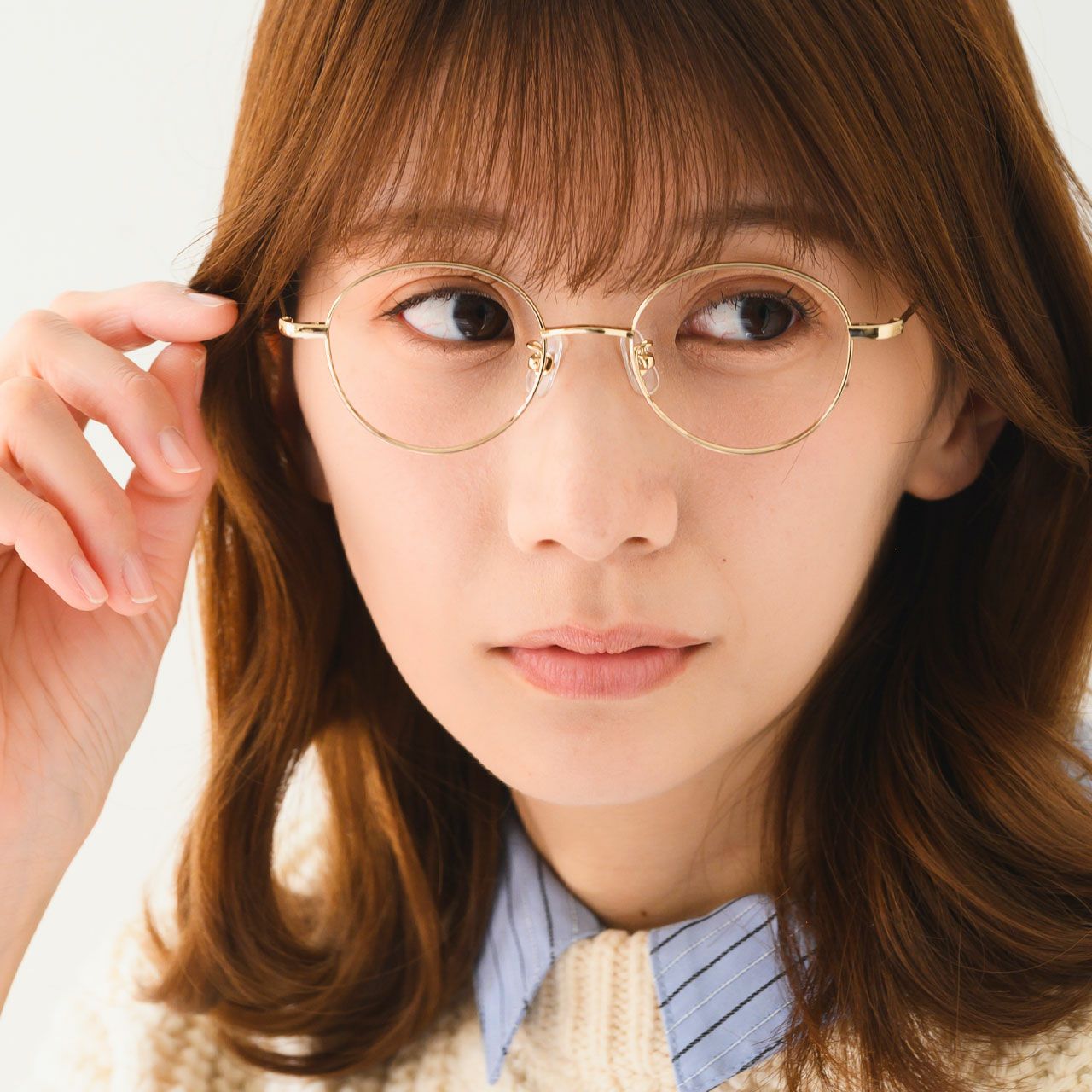 tsubura T-08 ボストン（Kin-iro）｜日本製 老眼鏡（度数選択式