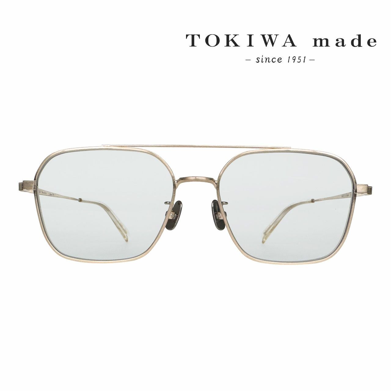 TOKIWA メガネ 日本製 クリアフレーム 度なし ケース付 美品　ブランド TOKIWA made］T-1978 SG-1 (color : BR) | [鯖江製] 薄型めがね