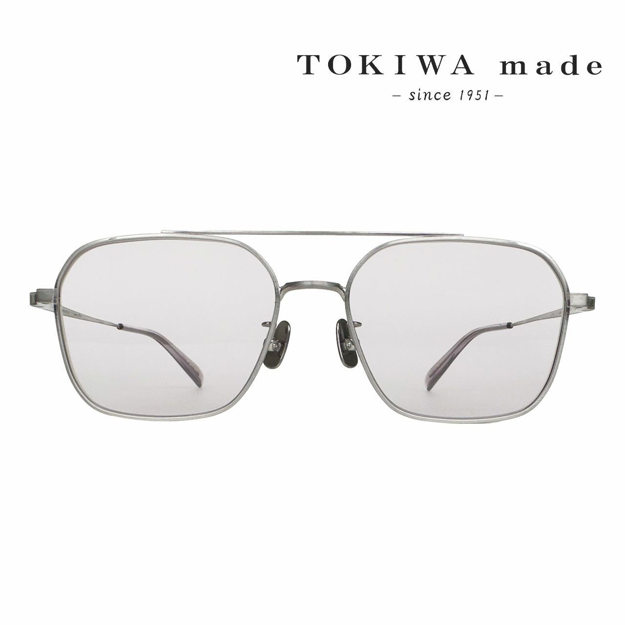 TOKIWA メガネ 日本製 クリアフレーム 度なし ケース付 美品　ブランド TOKIWA made］T-1978 SG-1 (color : BR) | [鯖江製] 薄型めがね