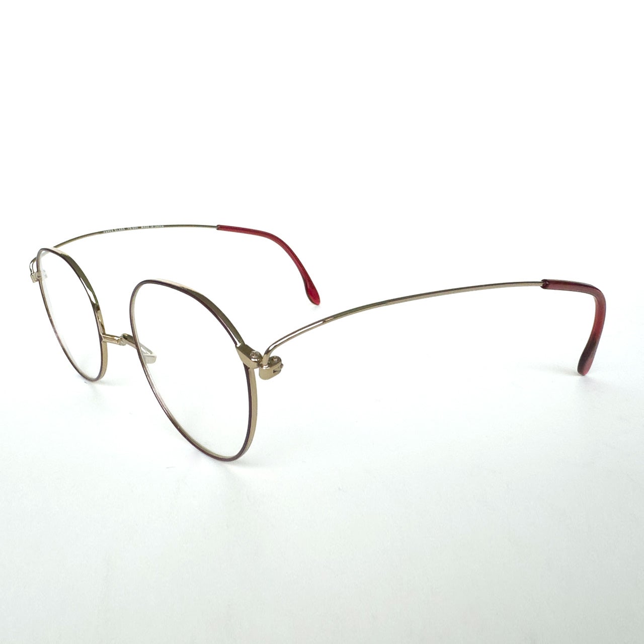 MURANO 金彩 グリーン レッド ライン グラス 未使用長期保管品 老眼鏡］ペーパーグラスOP4 620ボストン アイライン（ゴールド